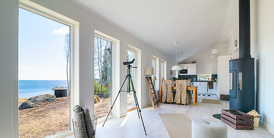 Ett traditionellt fritidshus med modern design