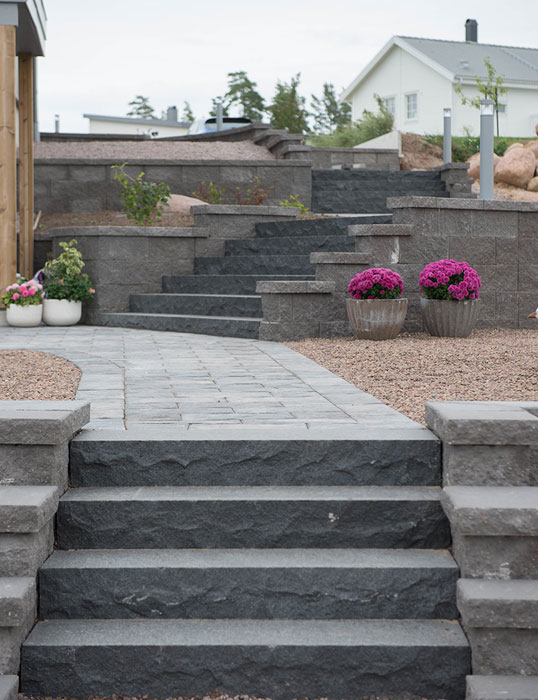 Granit trappblock