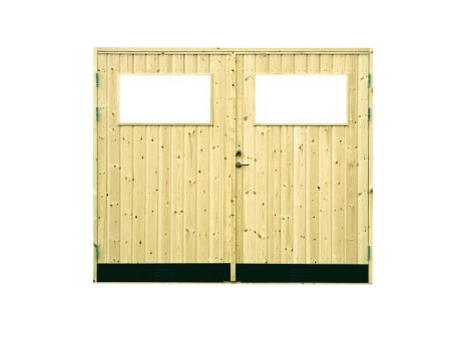 Garageport med rak panel