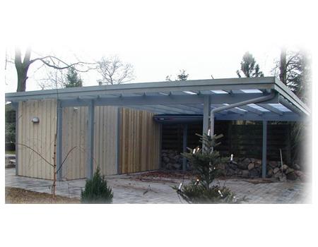 Car02P - Dubbel carport med platt tak