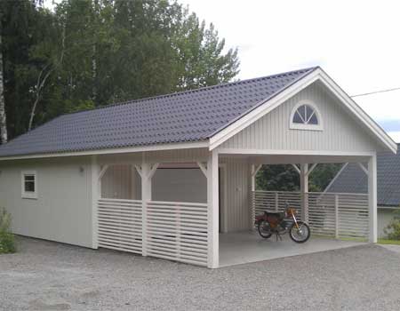 Garage med carport
